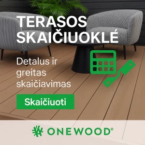 Terasos skaičiuoklė - sužinokite terasos kainą per kelias minutes