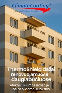 Plonas, bet galingas sprendimas – kaip ThermoProtect dažai padeda renovuoti daugiabučius be papildomo šiltinimo