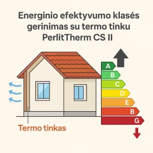 Kaip pagerinti pastato energinį efektyvumą su termo tinku PerlitTherm CS II