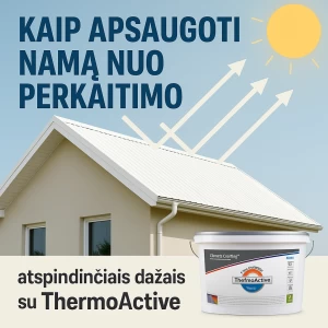Kaip apsaugoti namą nuo karščio vasarą – baltas stogas ir fizikos principas