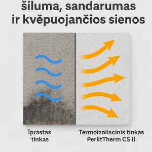 Šiltas, sandarus ir ekologiškas tinkas – PerlitTherm CS II pasirinkimas