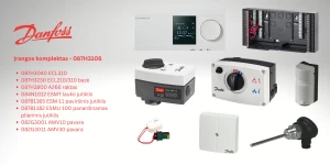 Danfoss ECL Comfort 310 valdiklio komplektas šildymui ir karštam vandeniui - 087H3106