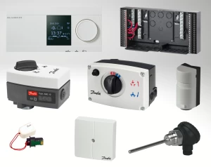 Automatikos komplektas šildymas, karštas vanduo ECL210 valdiklis, raktas, davikliai, pavaros
