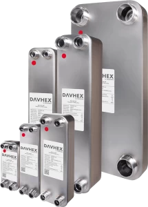 Davhex lituoti plokšteliniai šilumokaičiai