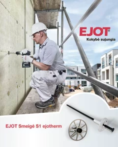 Šilumos tiltus eliminuoja EJOT smeigės „S1 ejotherm“