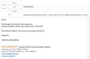 Kaip pateikti užklausą dėl įrangos tiekimo UAB Absoliuta