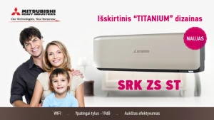 Naujasis Mitsubishi SRK-ZS-ST kondicionierius: išskirtinis Titanium dizainas