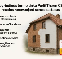Kaip termo tinkas PerlitTherm CS II atgaivina senus pastatus: šiluma, kvėpuojančios sienos ir tvarumas