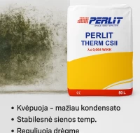 PerlitTherm CS II – kvėpuojantis termo tinkas, saugantis nuo pelėsio ir drėgmės