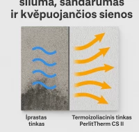 Šiltas, sandarus ir ekologiškas tinkas – PerlitTherm CS II pasirinkimas