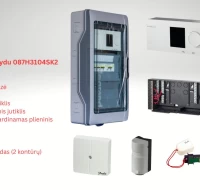Danfoss ECL Comfort 210 valdiklio komplektas šildymui ir karštam vandeniui - 087H3104SK2 su (VAS) skydu