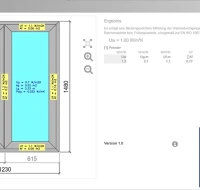 Sertifikuotas U vertės apskaičiavimas GEALAN Planersoftware 2.0 programoje