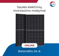 Saulės elektrinių montuotojai  - didžiausią paklausą turinti kvalifikacijos rūšis