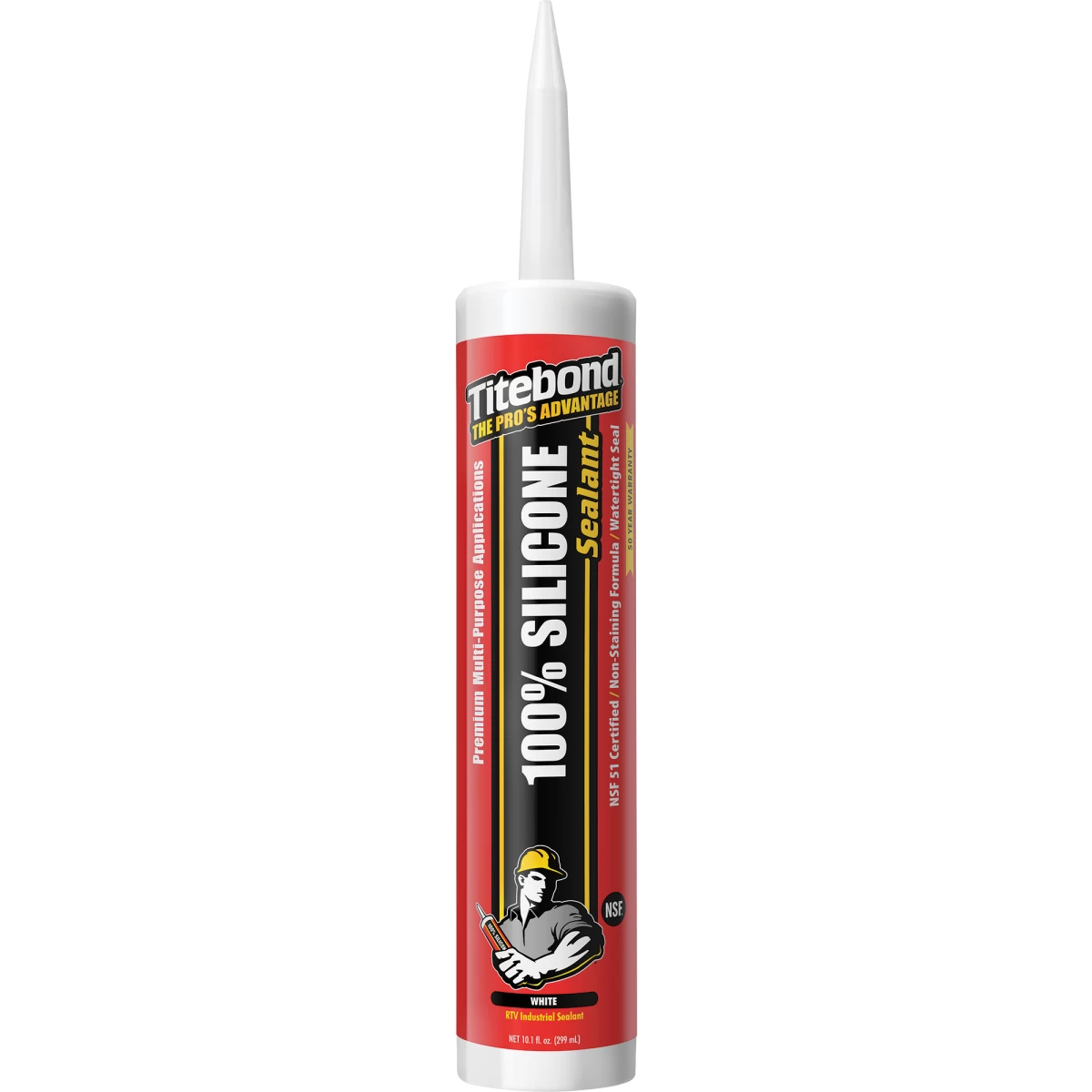 Baltas 100% Silikonas Titebond: Ilgaamžis Hermetikas Vidaus ir Lauko Darbams 50 Metų