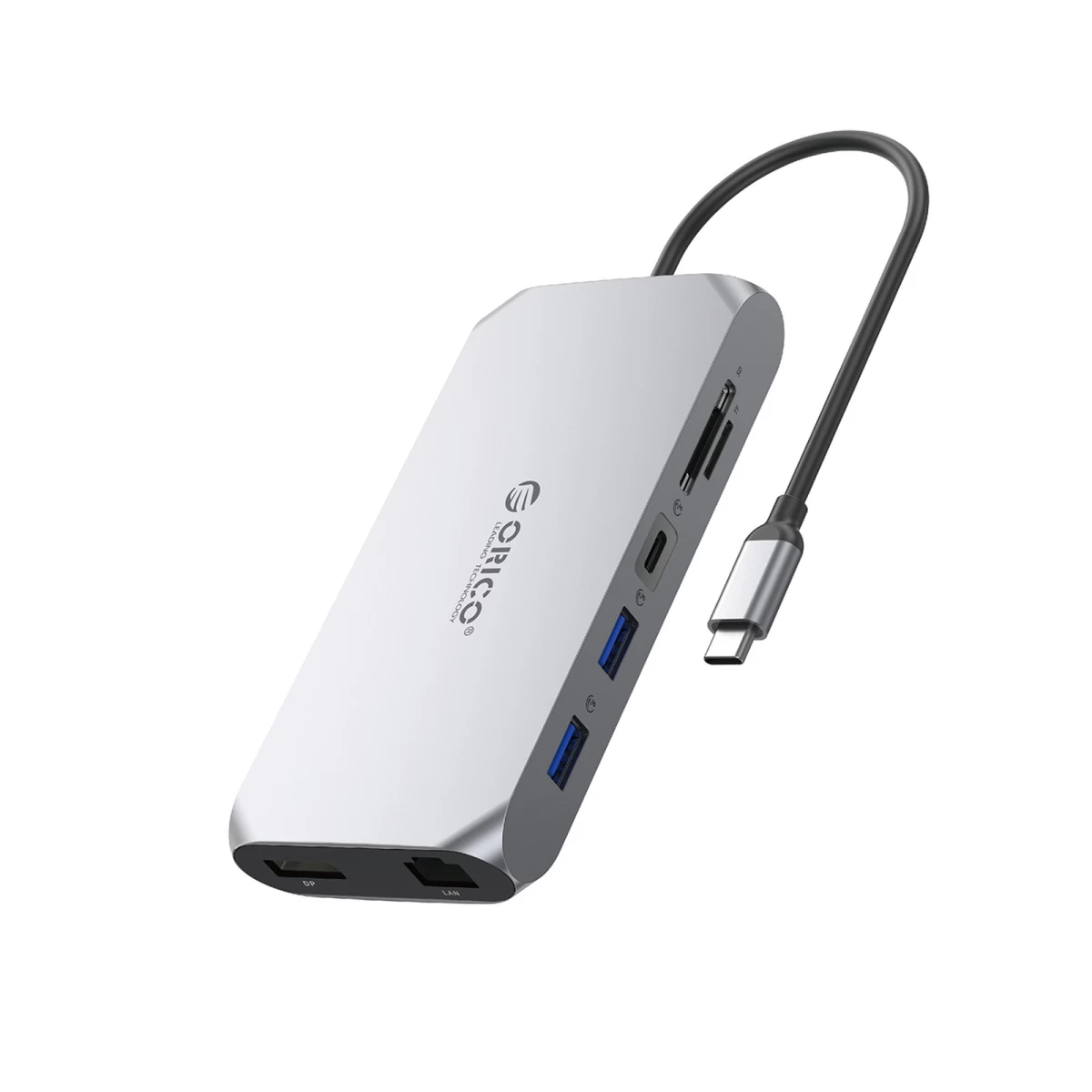 12-in-1 Usb-c – Usb-a – Usb-c – Hdmi – Displayport – Sd/microsd – Rj45 – 3,5 Mm Ctia Jungčių Stotis – Pilka