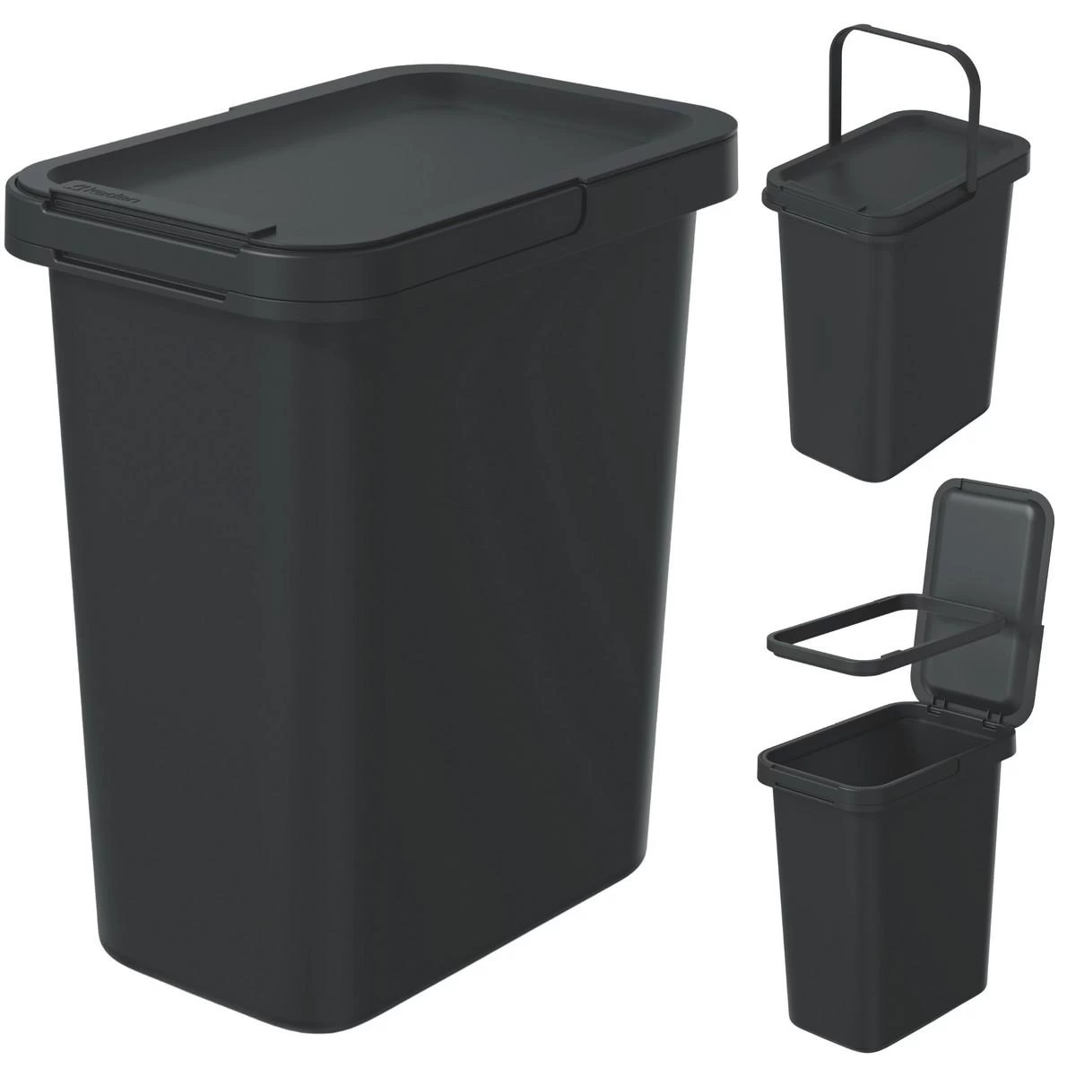 12 L šiukšliadėžė Systema Sortibox Black Recycling