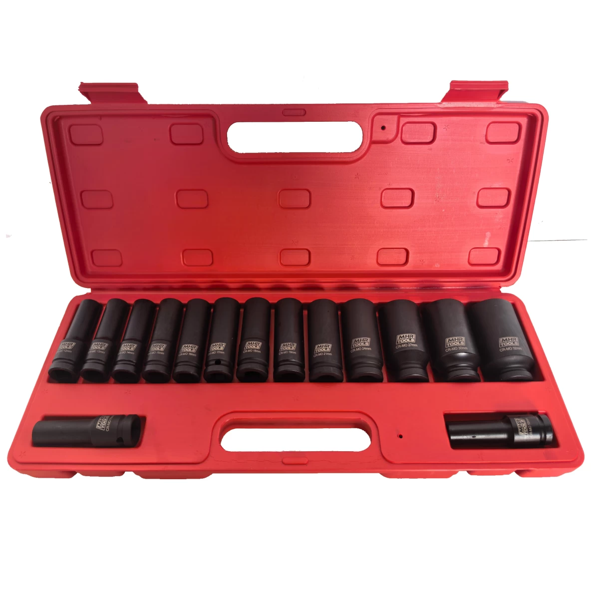 1/2 Prailgintų smūginių galvučių rinkinys 15vnt. (10-32mm) 12-kampės