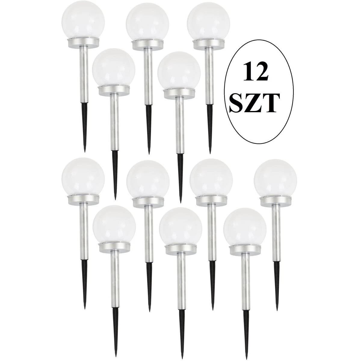 12 Solar Lampyčių Rinkinys Matinis Gaublys 10x35cm