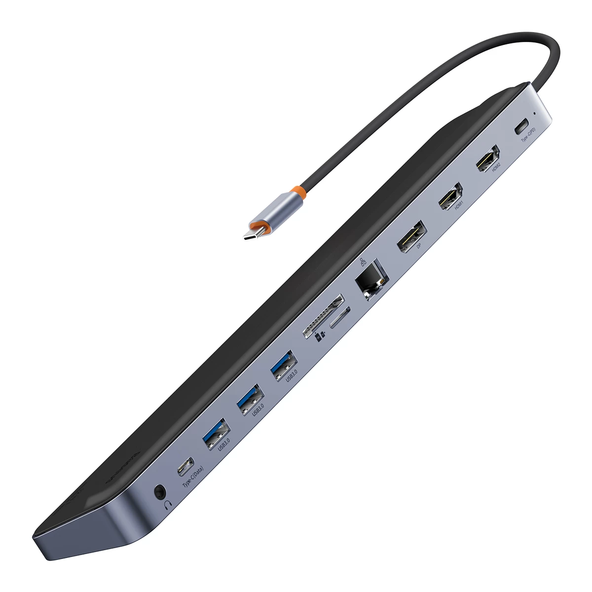 12in1 Hub Nešiojamojo Kompiuterio Stovas Usb-c Usb-a Dp Hdmi Sd Tf Rj45 3,5 Mm Lizdas Pd 100w Pilkas 12in1 Hub Nešiojamojo Kompiuterio Stovas Usb-c Usb-a Dp Hdmi Sd Tf Rj45 3,5 Mm Lizdas Pd 100w Pilkas