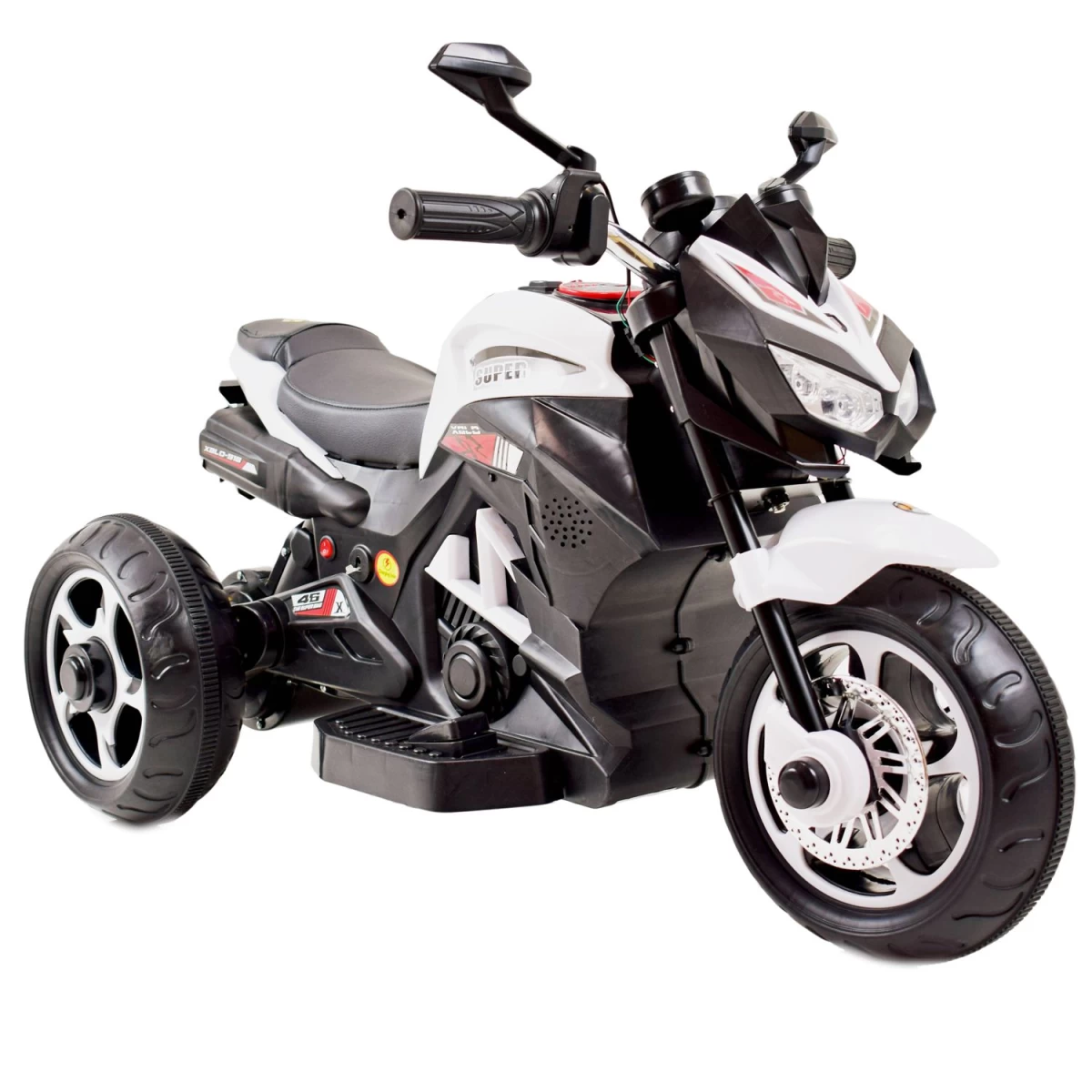3 Ratų Motociklas Xbld Super 46 Su Išmetimo Sistemos Imitacija, Minkšta Sėdyne, Dujomis Rankenoje/xbld918 3 Ratų Motociklas Xbld Super 46 Su Išmetimo Sistemos Imitacija, Minkšta Sėdyne, Dujomis Rankenoje/xbld918