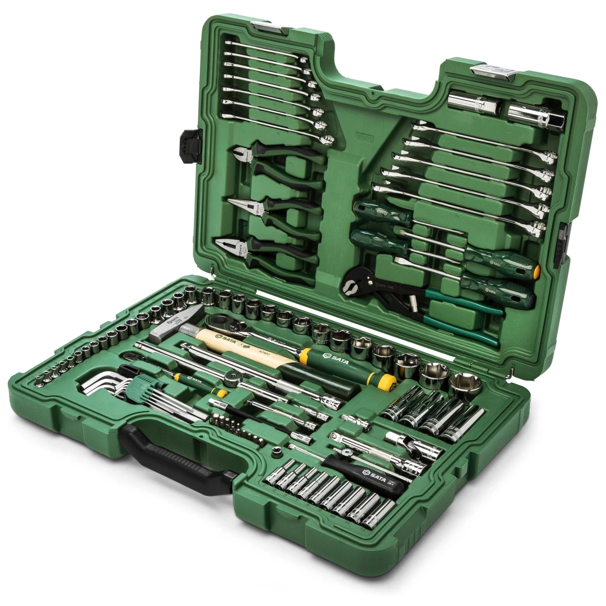 1/4 + 1/2 Galvučių ir įrankių rinkinys 104vnt.