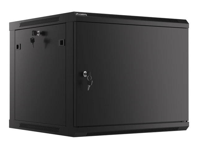 19&amp;quot; 9u 600x600 Black Metal Doors Lanberg (plokščių Paketas)