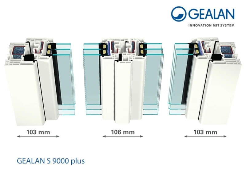 GEALAN-LUMAXX - siaura S 9000 profilių langams ir durims kombinacija