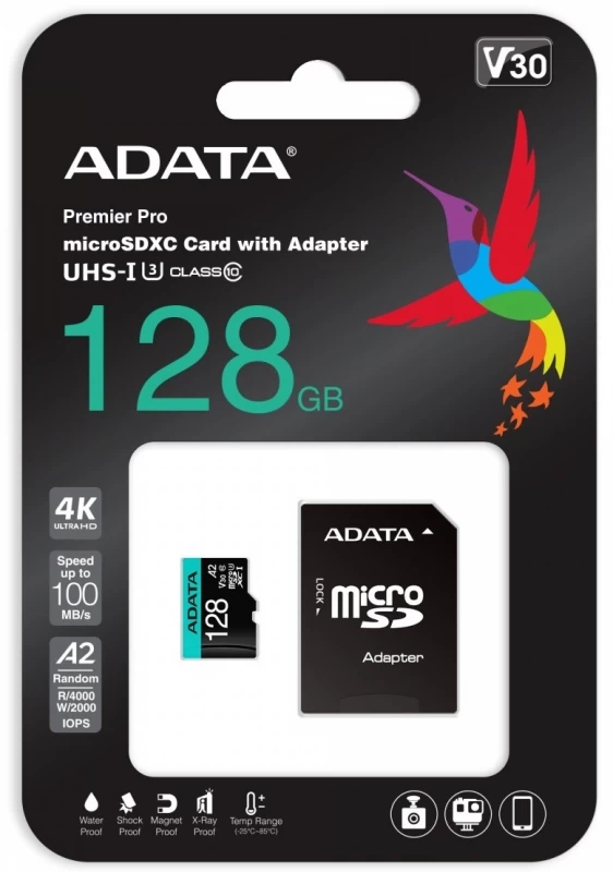 A-data 128 Gb Atminties Kortelės Adapteris