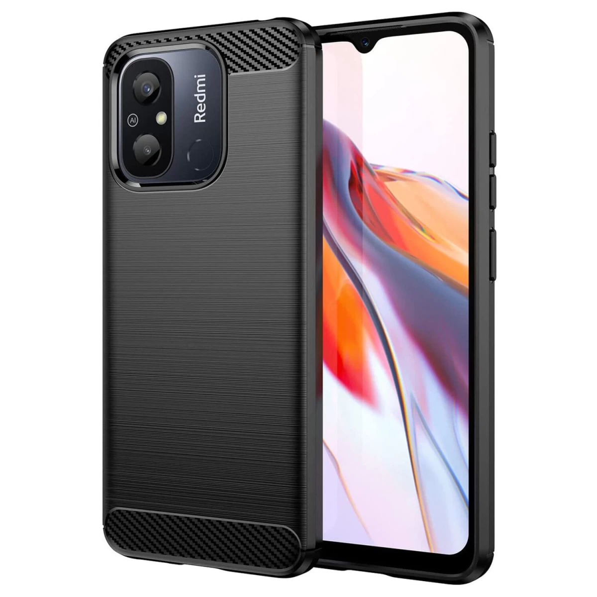 Anglinis Dėklas Xiaomi Redmi 11a/poco C55/redmi 12c Lankstus Silikoninis Anglies Juodos Spalvos Dangtelis Anglinis Dėklas Xiaomi Redmi 11a/poco C55/redmi 12c Lankstus Silikoninis Anglies Juodos Spalvos Dangtelis