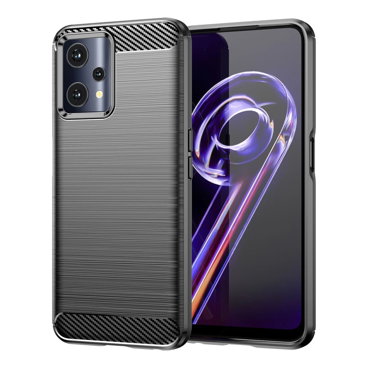 Anglinis Lankstus Dėklo Dangtelis Realme 9 Pro Juodas
