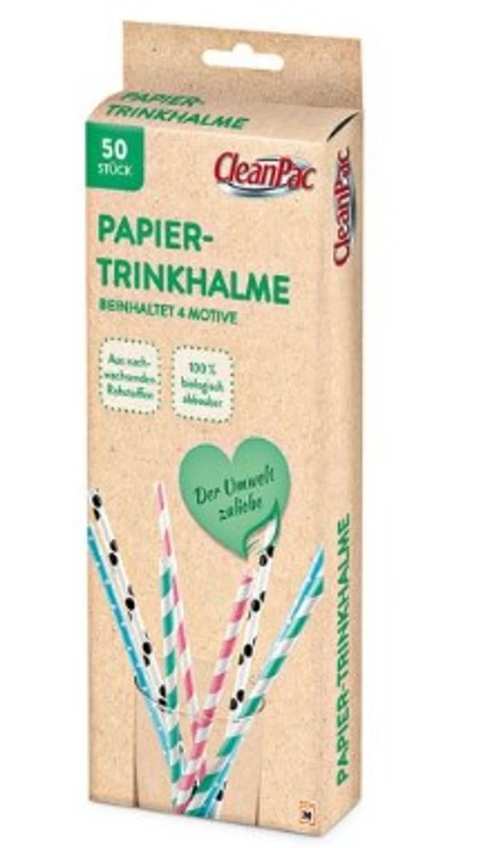 Cleanpac, Popieriniai šiaudeliai, 50 Vienetų (vokiečių Produktas).