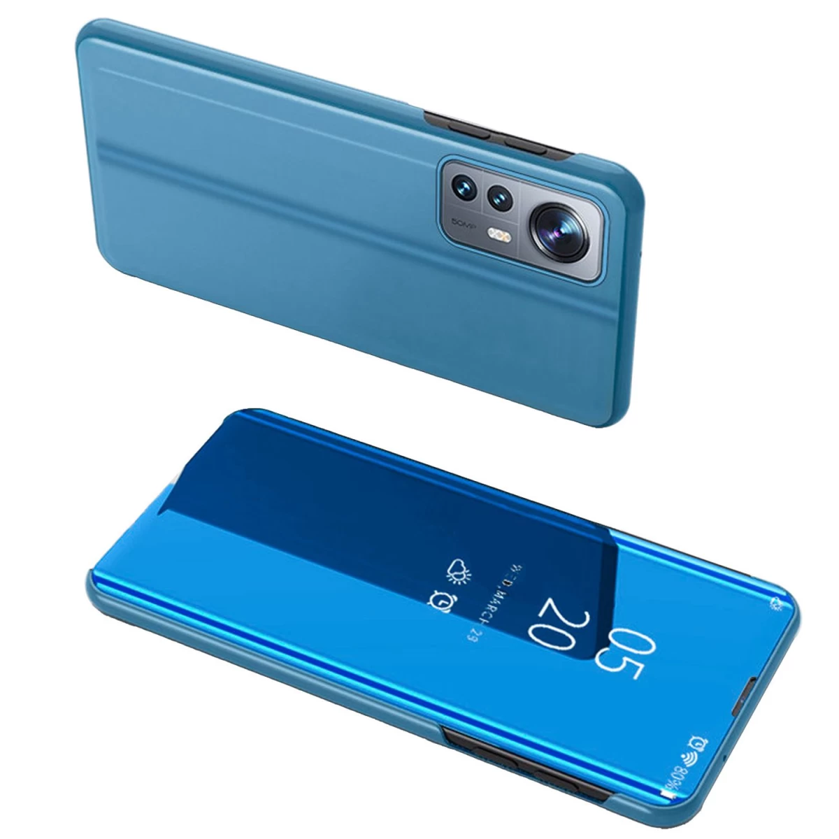 Clear View Case Xiaomi 12 Lite Flip Case Blue