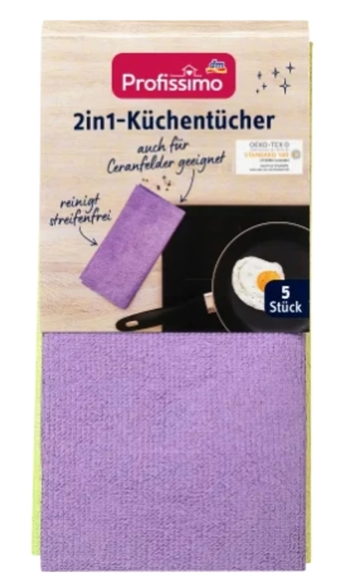 (de) Profissimo, 2 In 1 Virtuvinis Rankšluostis, 5 Vnt. (vokietijos Produktas)