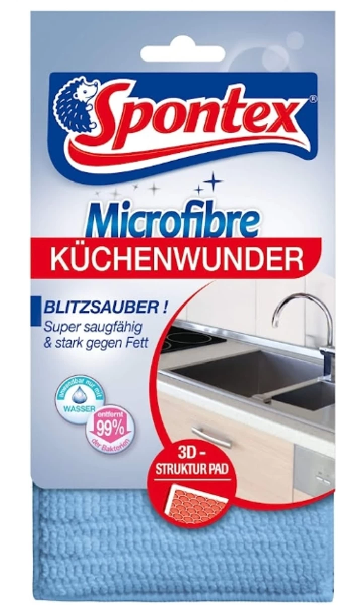 (de) Spontex, Kuchenwunder, Mikropluošto šluostė, 1 Vnt (vokietijos Produktas)