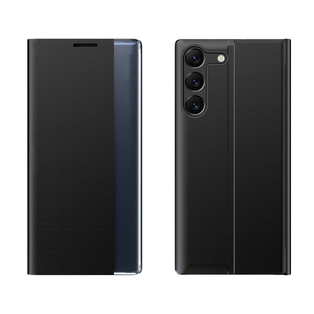 Dėklas samsung S24 Su Magnetiniu Atvartu New Sleep View Case Juodas