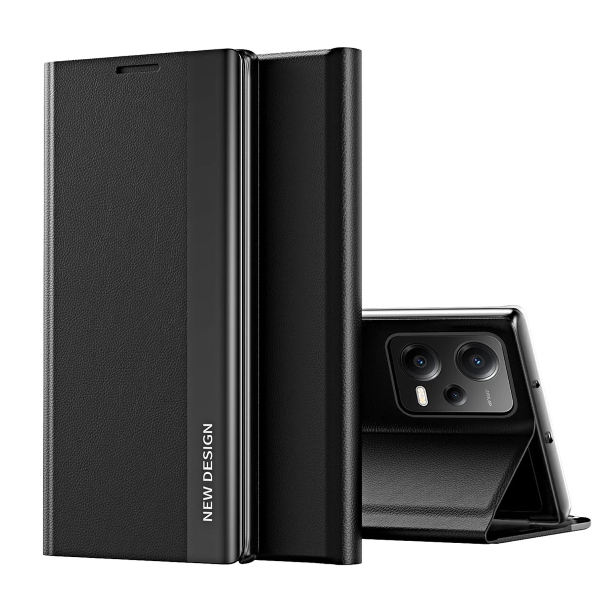 Dėklas Su Atvartu Ir Stovu, Skirtas xiaomi Redmi Note 12 5g / poco X5 5g Sleep Case Pro, Juodas. Dėklas Su Atvartu Ir Stovu, Skirtas xiaomi Redmi Note 12 5g / poco X5 5g Sleep Case Pro, Juodas.
