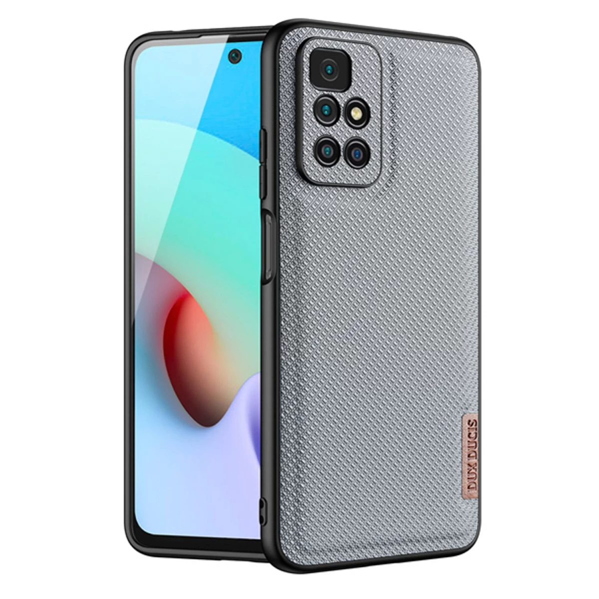 Dux Ducis Fino Dėklas, Padengtas Nailono Medžiaga, Skirtas Xiaomi Redmi 10 Blue