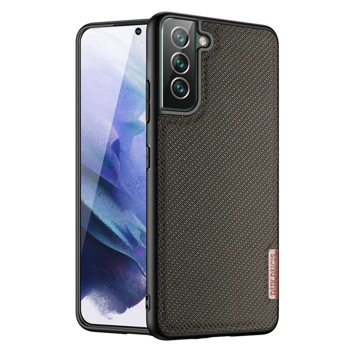 Dux Ducis Fino Nailonu Dengtas Dėklas Samsung Galaxy S22+ (s22 Plus), žalias