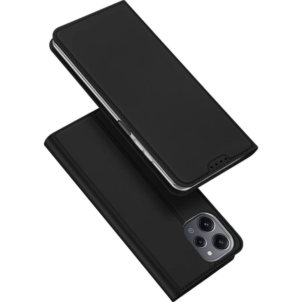 Dux Ducis Skin Pro Ekologiškos Odos Dėklas Xiaomi Redmi 12 / Redmi 12r - Juodas