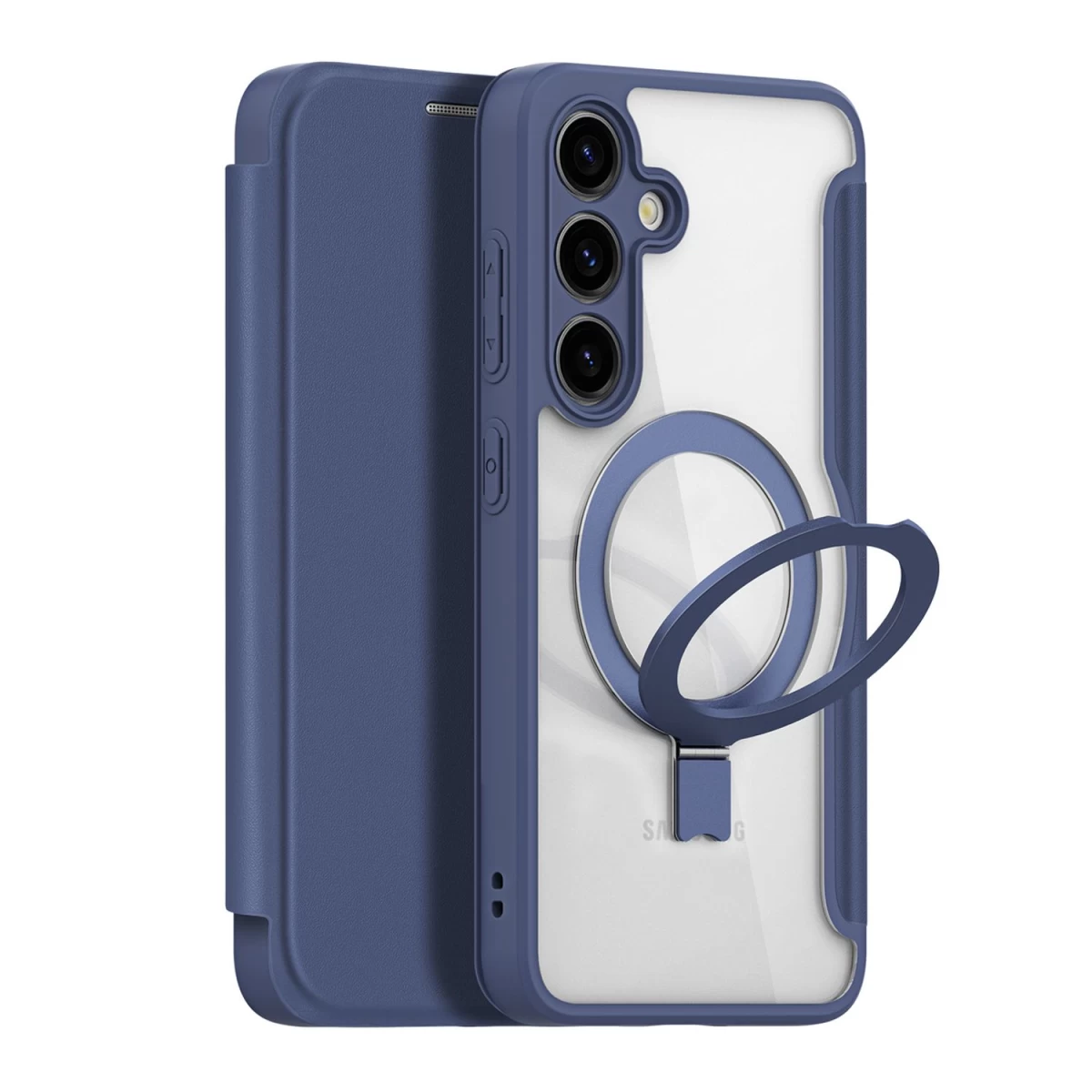 Dux Ducis Skin X Pro Dėklas samsung Galaxy S24 Su Magsafe, Atlenkiamuoju Dangteliu Ir Stovu - Mėlynas Dux Ducis Skin X Pro Dėklas samsung Galaxy S24 Su Magsafe, Atlenkiamuoju Dangteliu Ir Stovu - Mėlynas