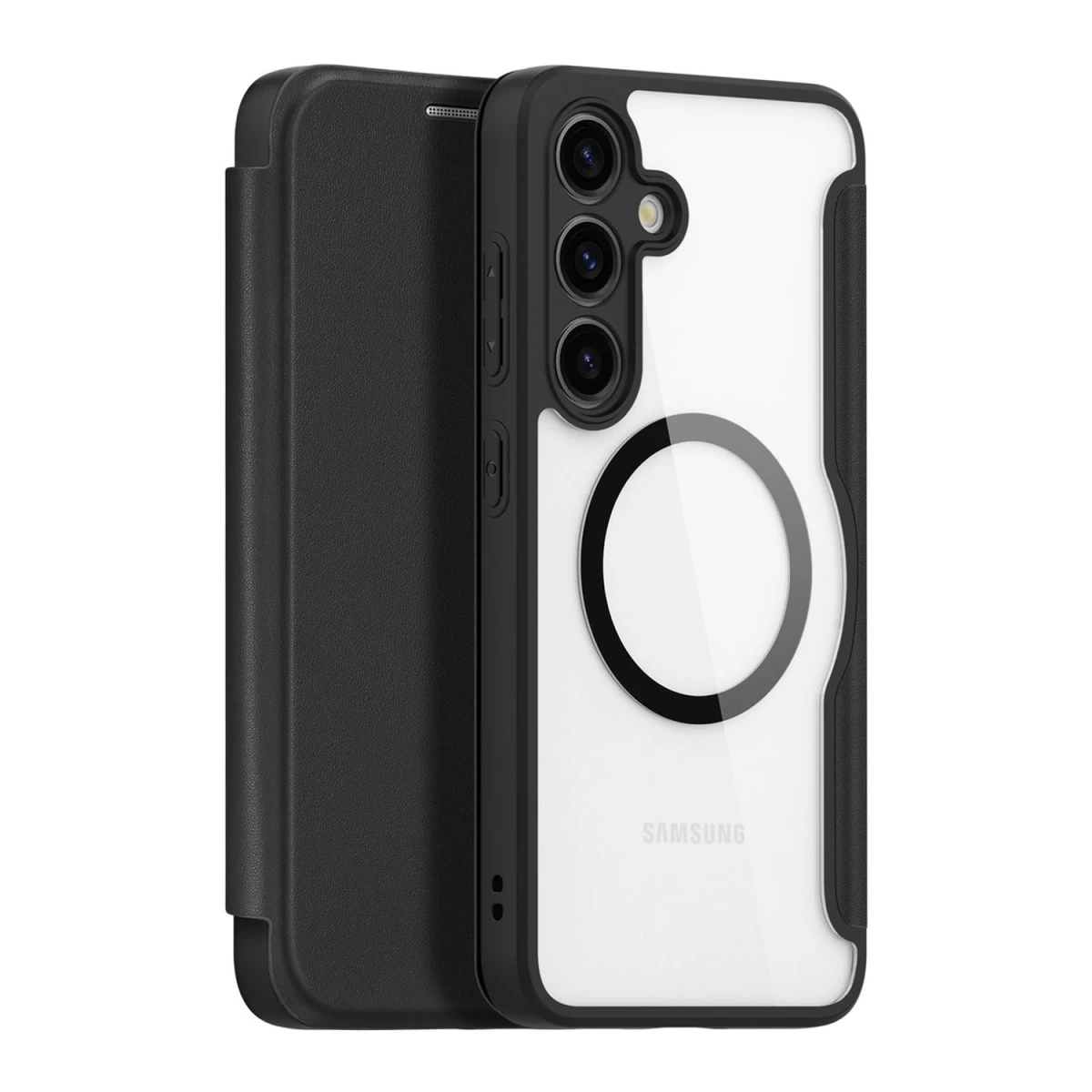 Dux Ducis Skin X Pro Dėklas samsung Galaxy S24 Su Magsafe Ir Atlenkiamuoju Dangteliu - Juodas