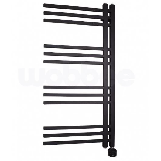 Elektrinis rankšluosčių džiovintuvas Wobbee Flint 50x100 cm, dešininis, juodas