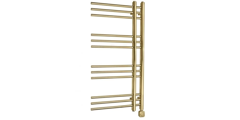 Elektrinis rankšluosčių džiovintuvas Wobbee Glaston Gold 50x100 cm, dešininis, braižyto aukso
