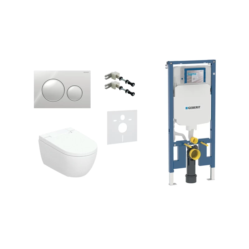 Geberit AquaClean Alba Comfort komplektas su Duofix Sigma 8 cm WC potinkine montavimo sistema