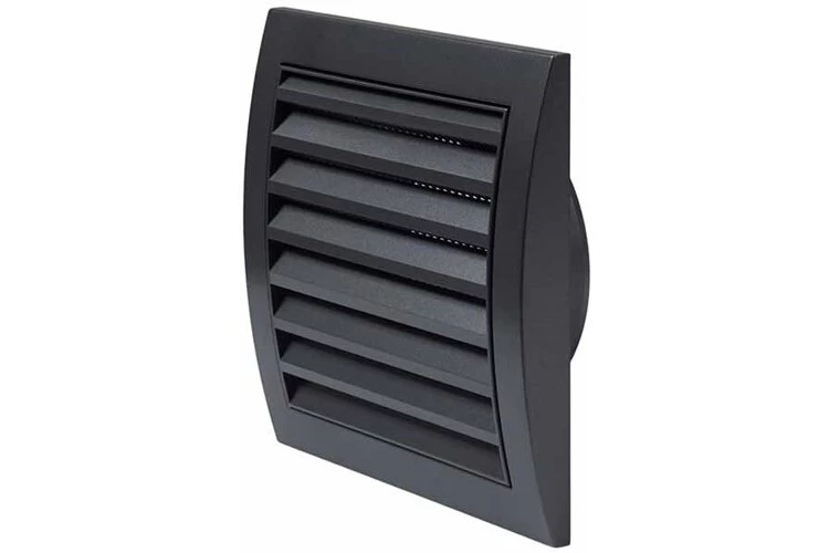 Grotelės ventiliacinės plastikinės d-100 148x153 antracitas Grotelės ventiliacinės plastikinės d-100 148x153 antracitas