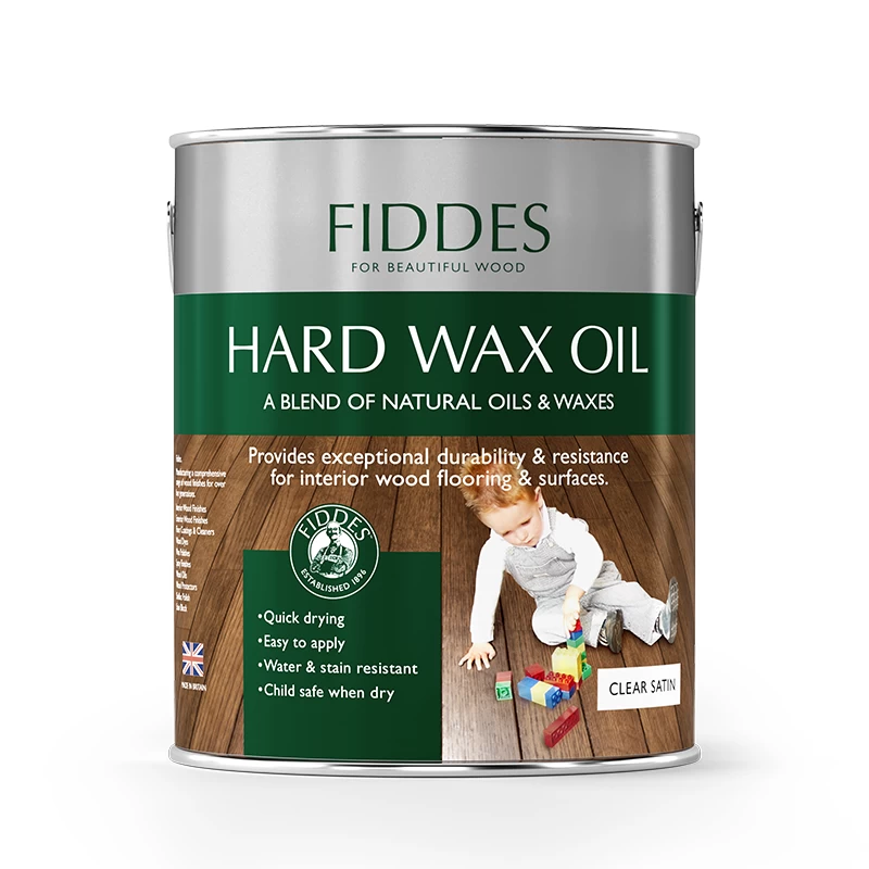 Pusiau Matinė - Skaidri medienos alyva su kietaisiais vaškais „Fiddes Hard Wax Oil” 1l