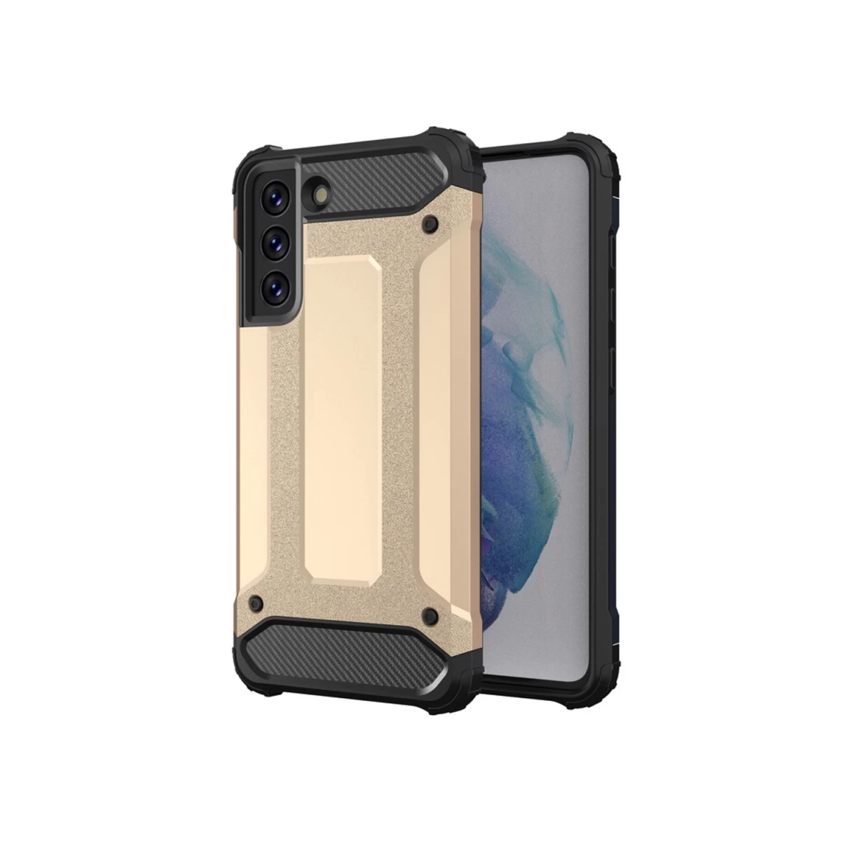 Hybrid Armor Hibridinis šarvuotas Dėklas, Skirtas Samsung Galaxy S21 Fe Auksinis
