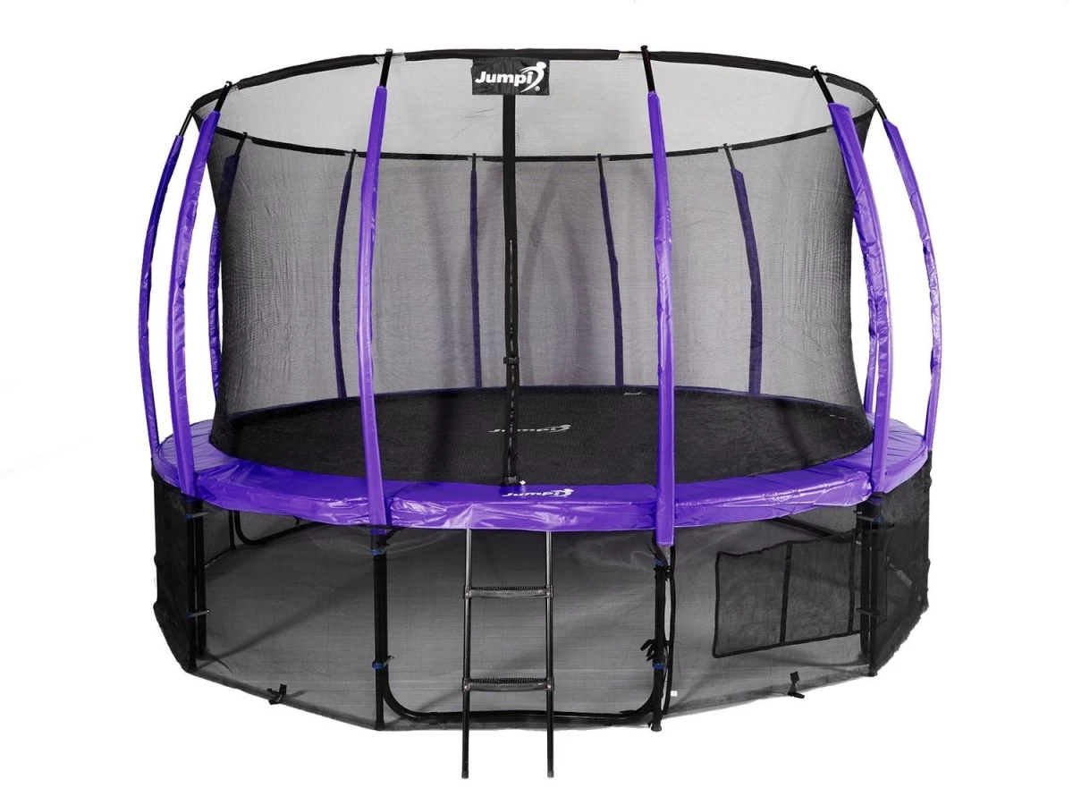 jumpi 435cm/14ft maxy Comfort Plus Violetinės Spalvos Sodo Batutas Su Vidaus Tinkleliu