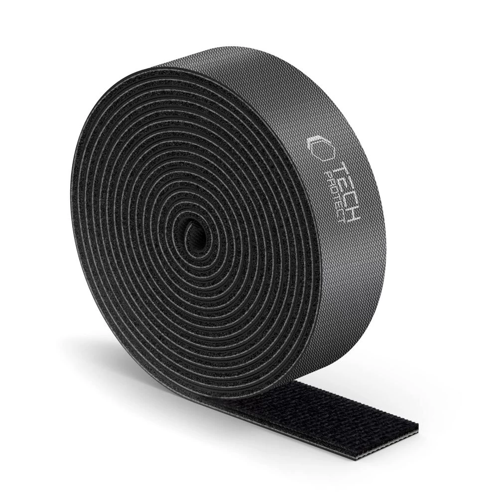 Kabelių Organizatoriaus velcro Juosta 3 M - Juoda