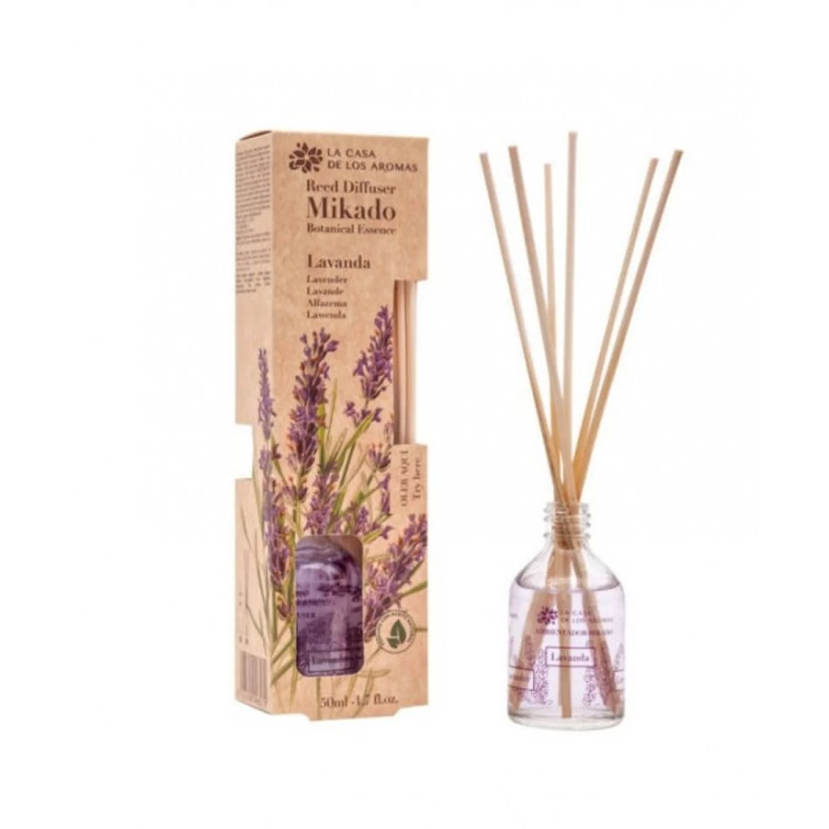 La Casa De Los Aromas Mikado Botanical Essence Scented Sticks Scented Lavender, 50 Ml.